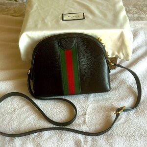 Gucci Ophidia small Web leather Dome Crossbody